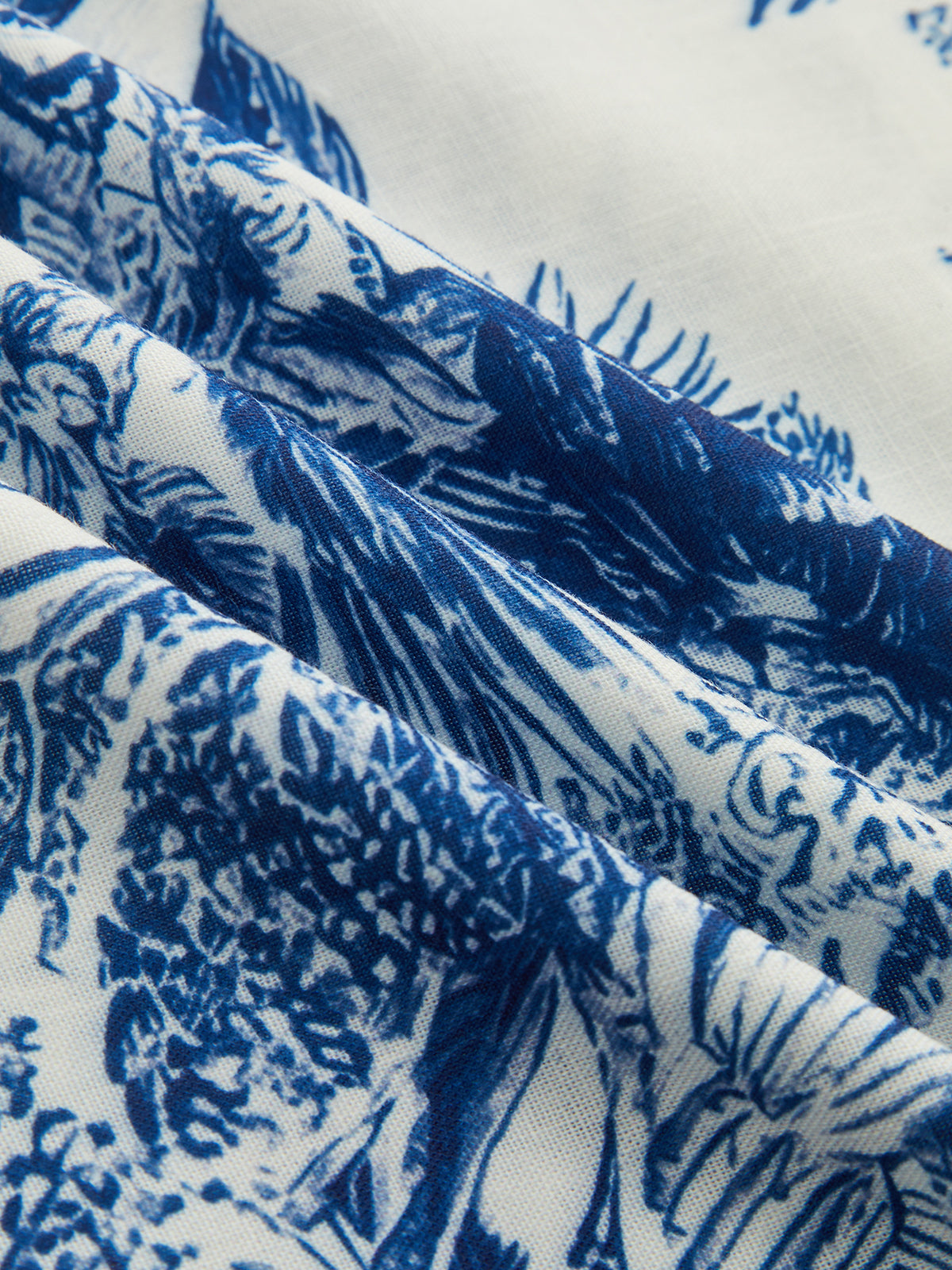Casual Toile Print Shirt & Shorts Set
