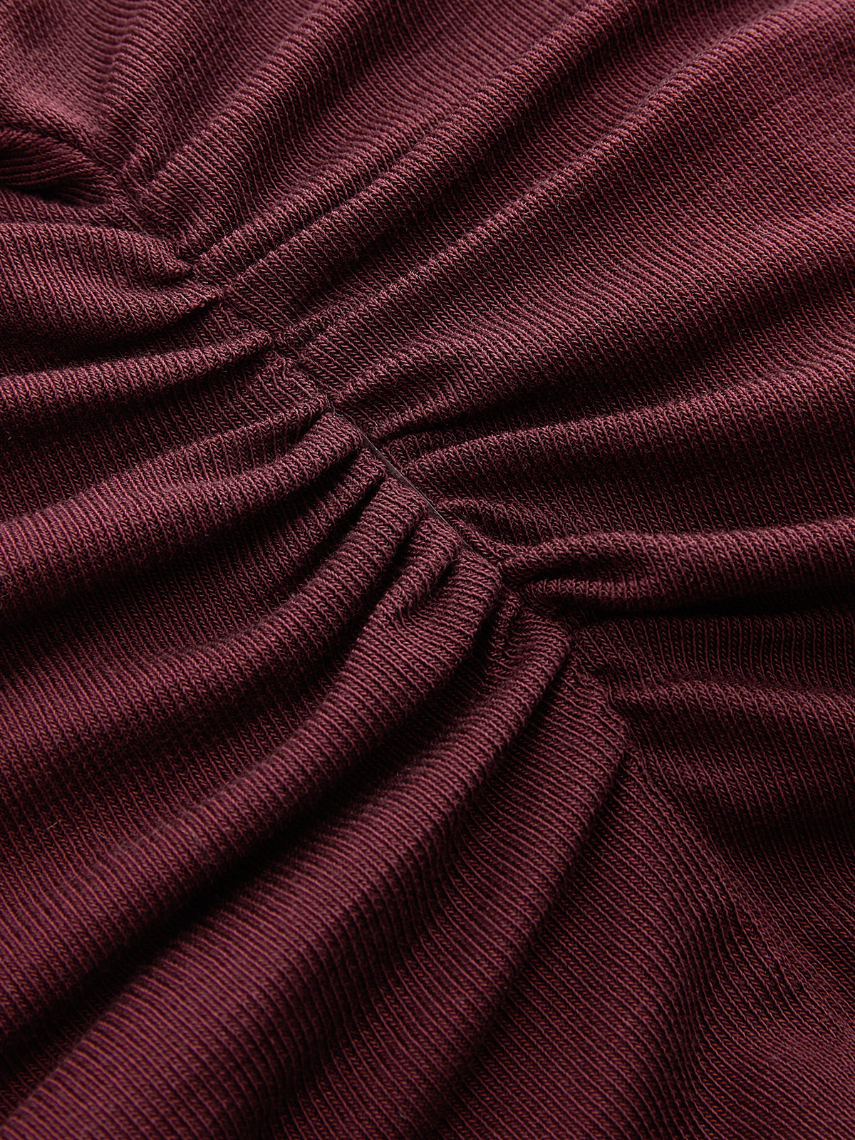 Mock Neck Ruched Half-Sleeve Top