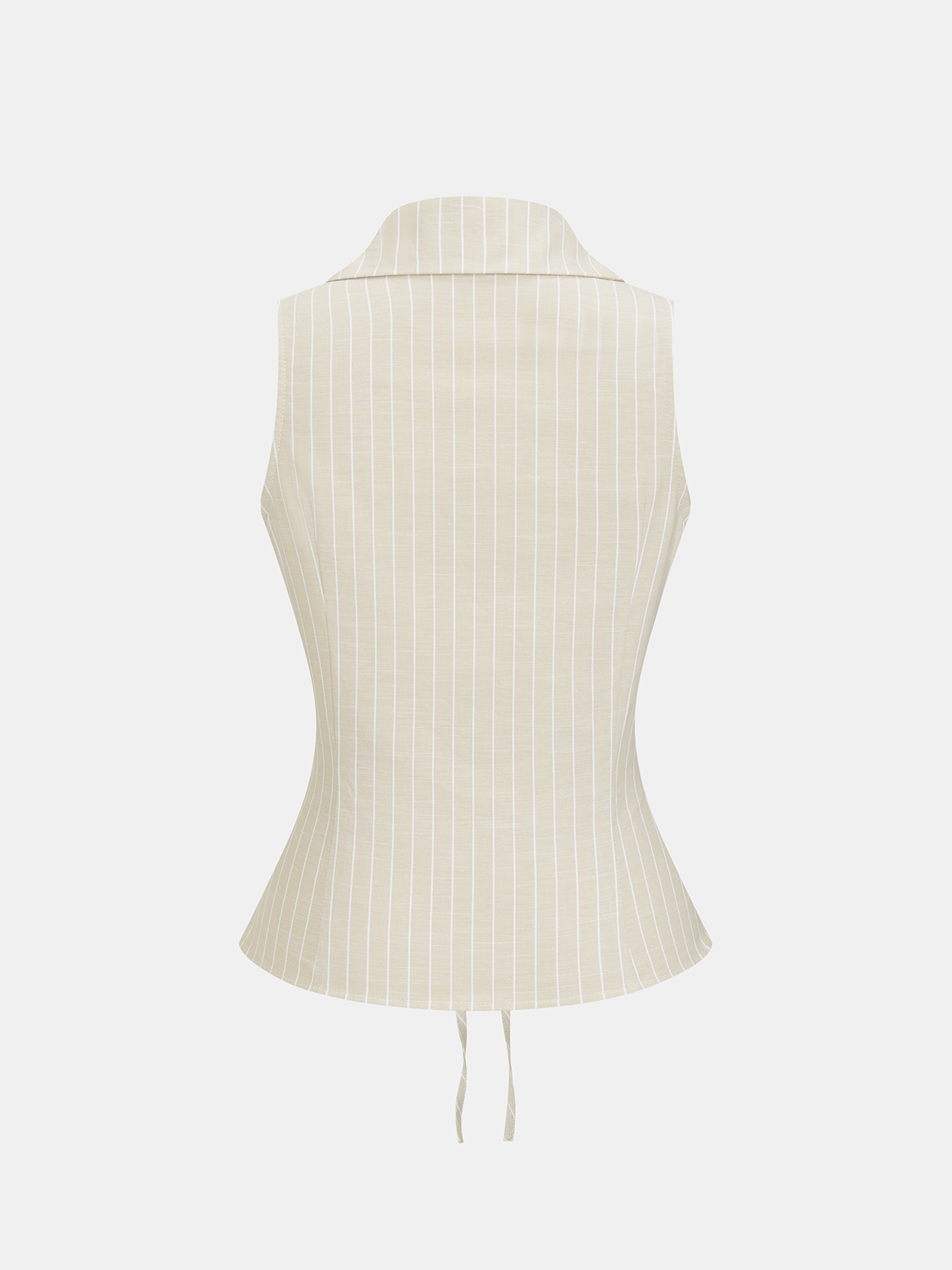 Cotton Striped Sleeveless Two Piece Shorts Set