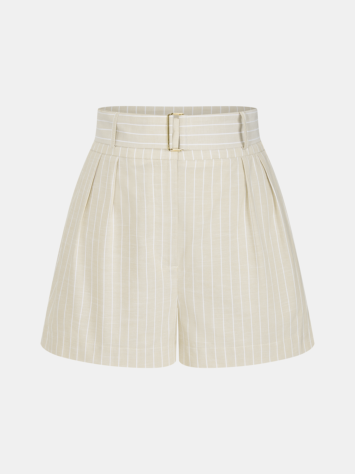 Cotton Striped Sleeveless Two Piece Shorts Set