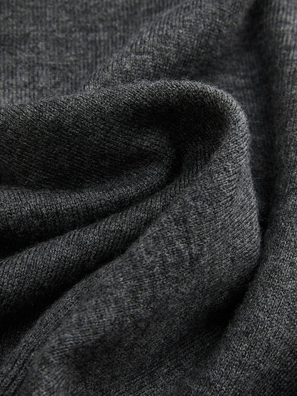 2-in-1 Wool Blend Patchwork Knit Top