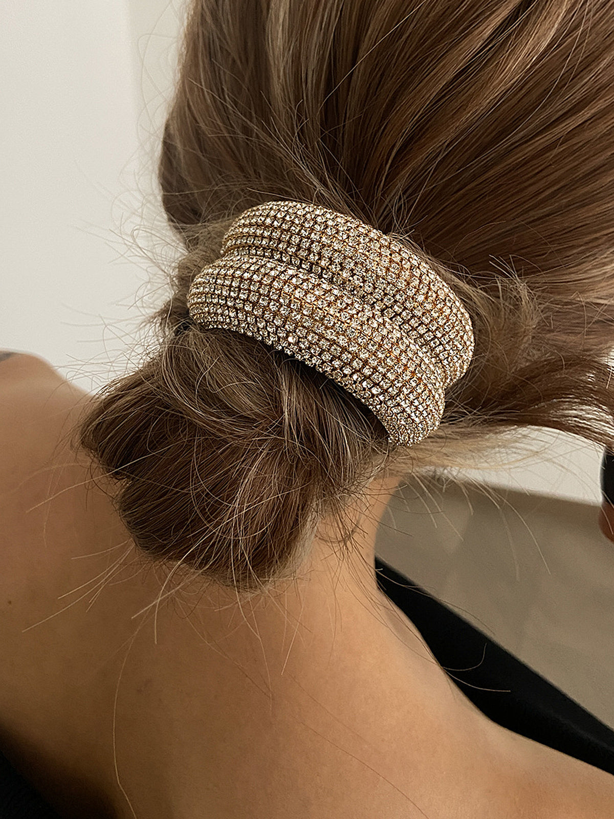 Double Band Rhinestone Ponytail Holder