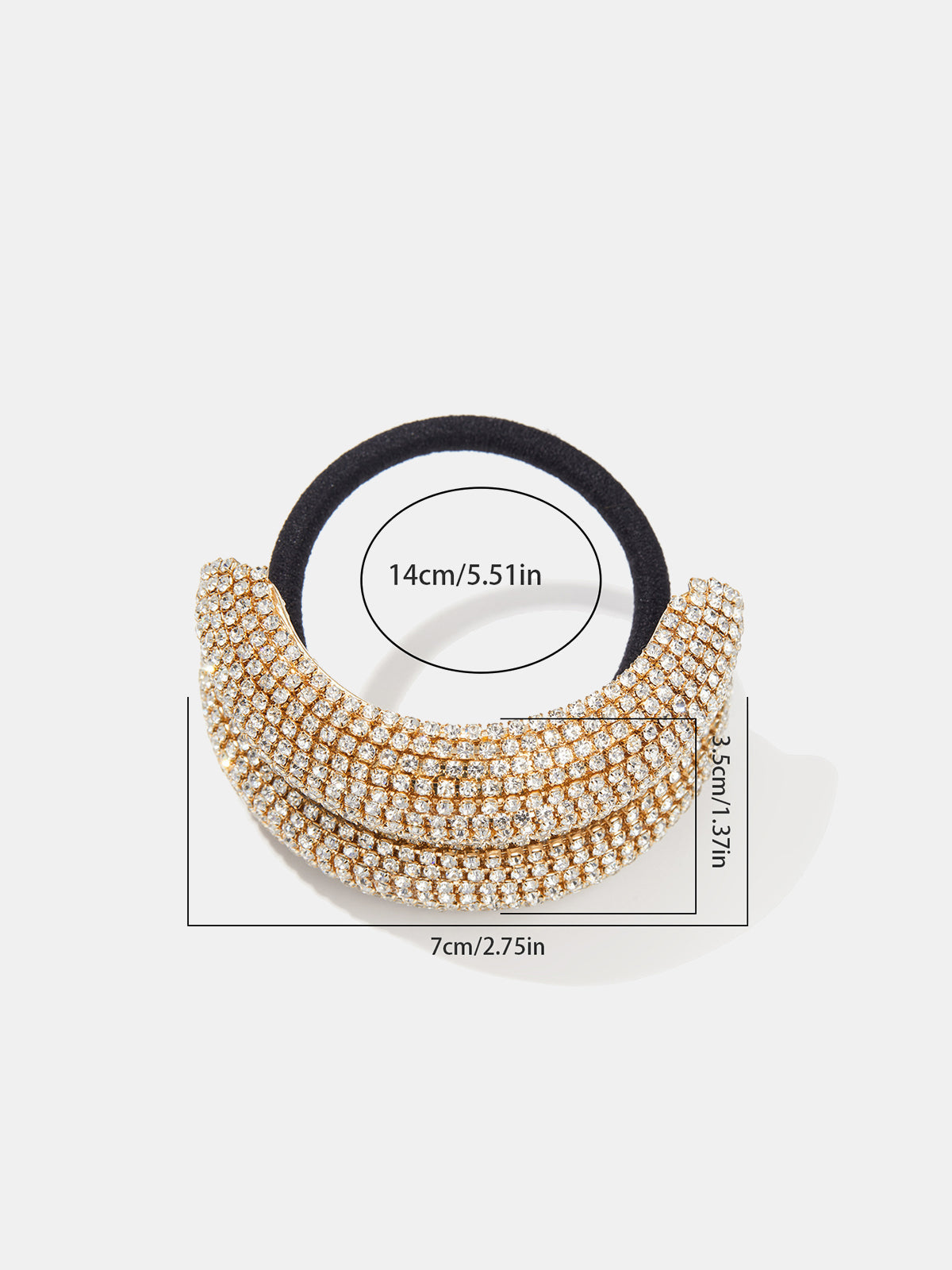 Double Band Rhinestone Ponytail Holder
