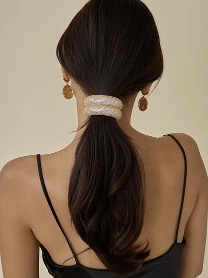Double Band Rhinestone Ponytail Holder