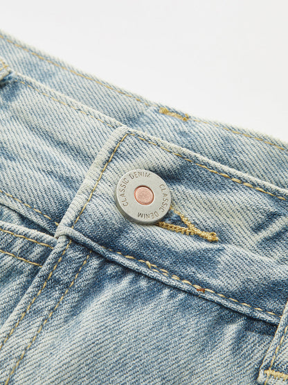 Denim Wrap Front Skort