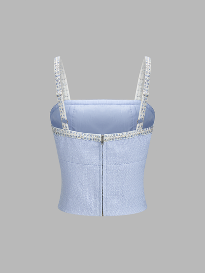 Textured Crop Cami Top & Pants Set