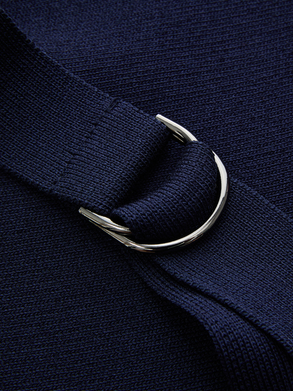 Buckle Detail Contrast Trim Knit Vest