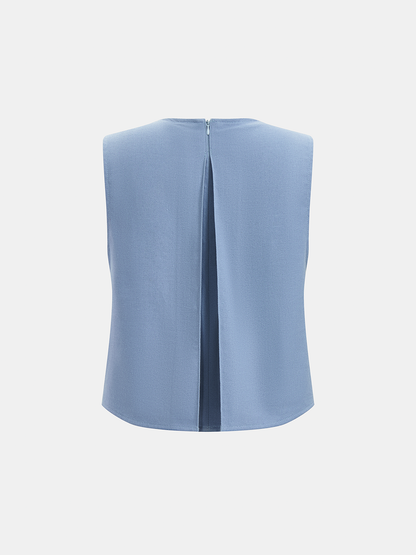 Linen-Blend Sleeveless Top & Pants Set