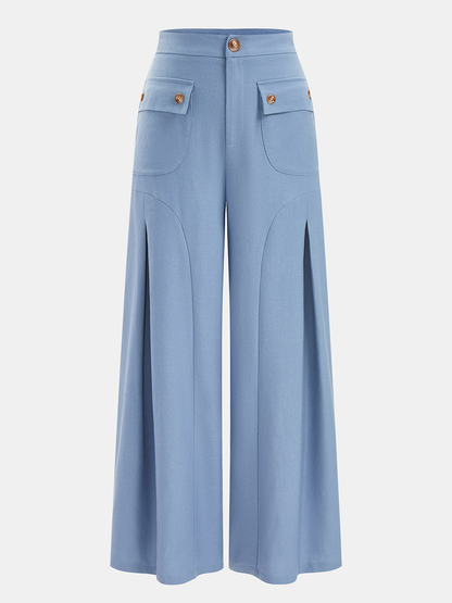 Linen-Blend Sleeveless Top & Pants Set