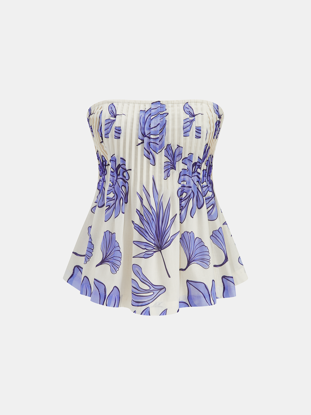 Strapless Printed Top & Maxi Skirt Set