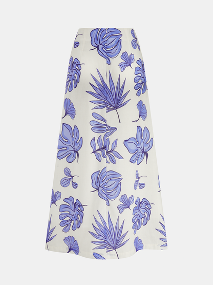Strapless Printed Top & Maxi Skirt Set