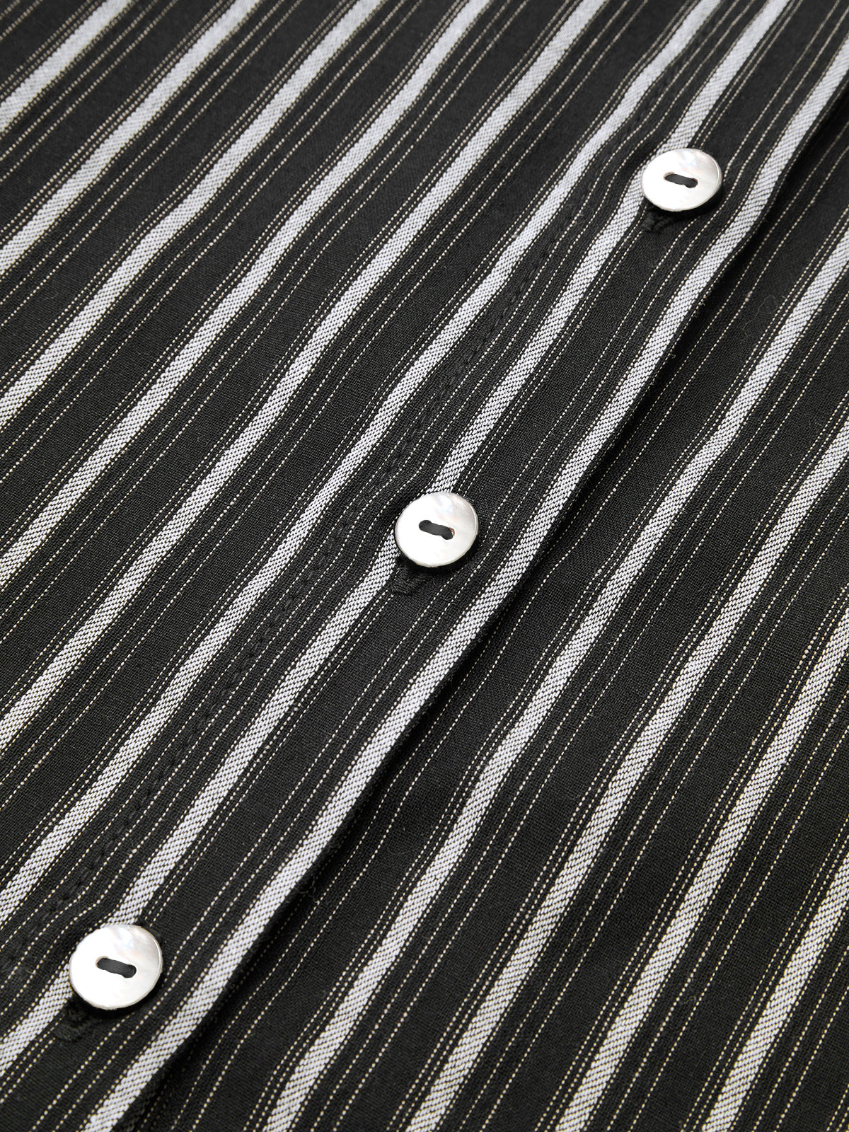 Striped Collared Sleeveless Tie Waist Midi Dress