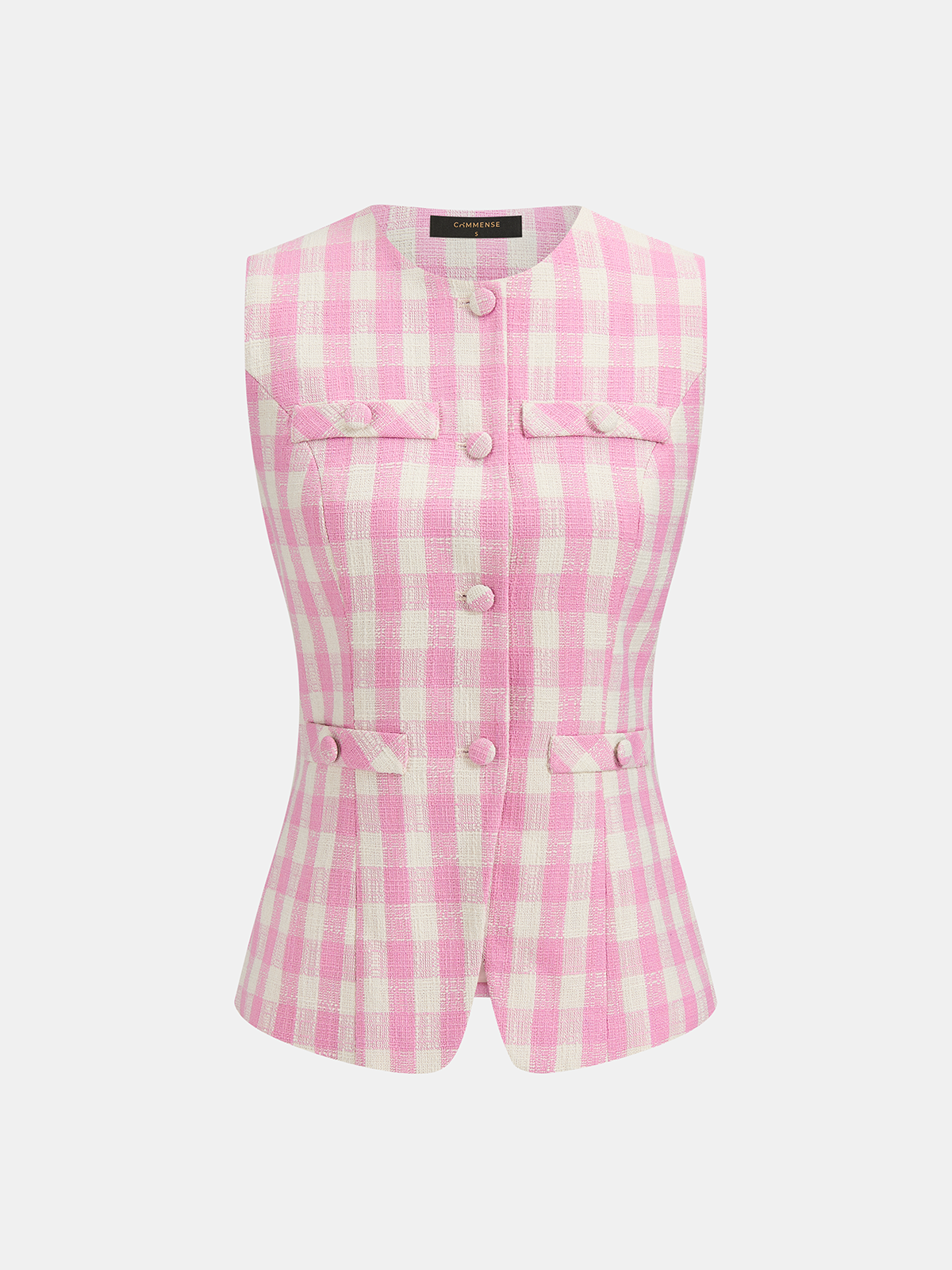 Gingham Sleeveless Vest & Shorts Set
