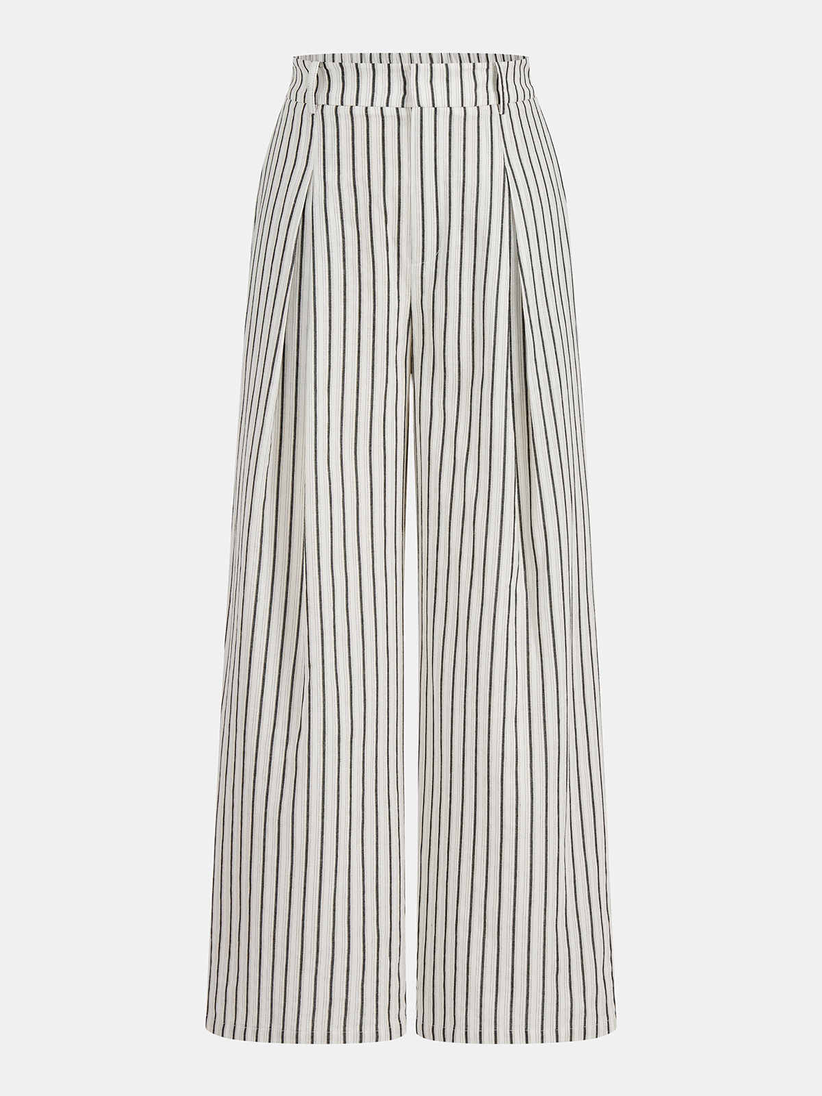 Cotton Striped Cross Wrap Top & Pants Set