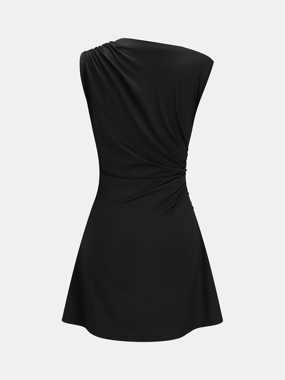 Ruched Metal Detail Bodycon Dress