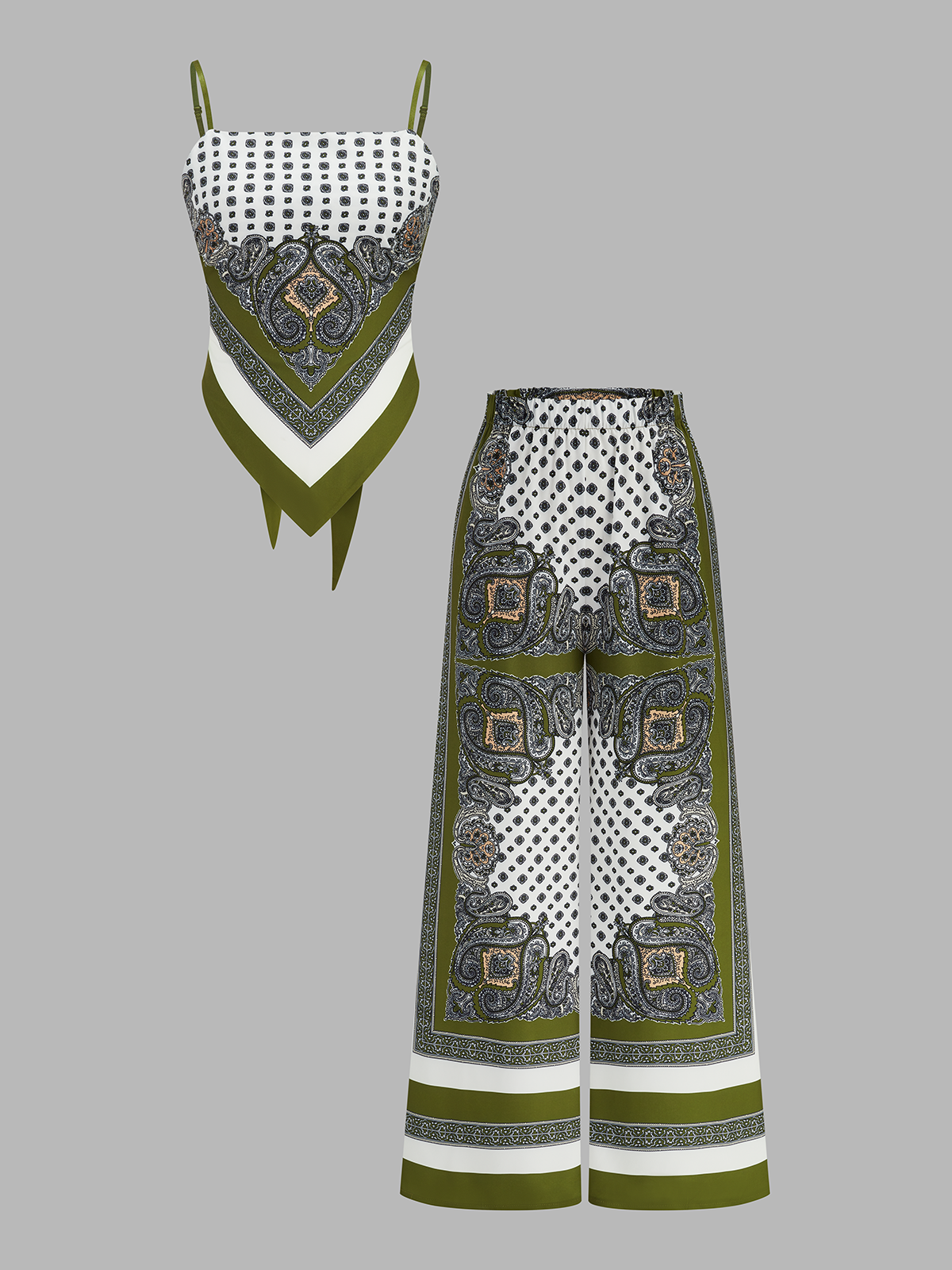 Paisley Print Cami Top & Pants Set