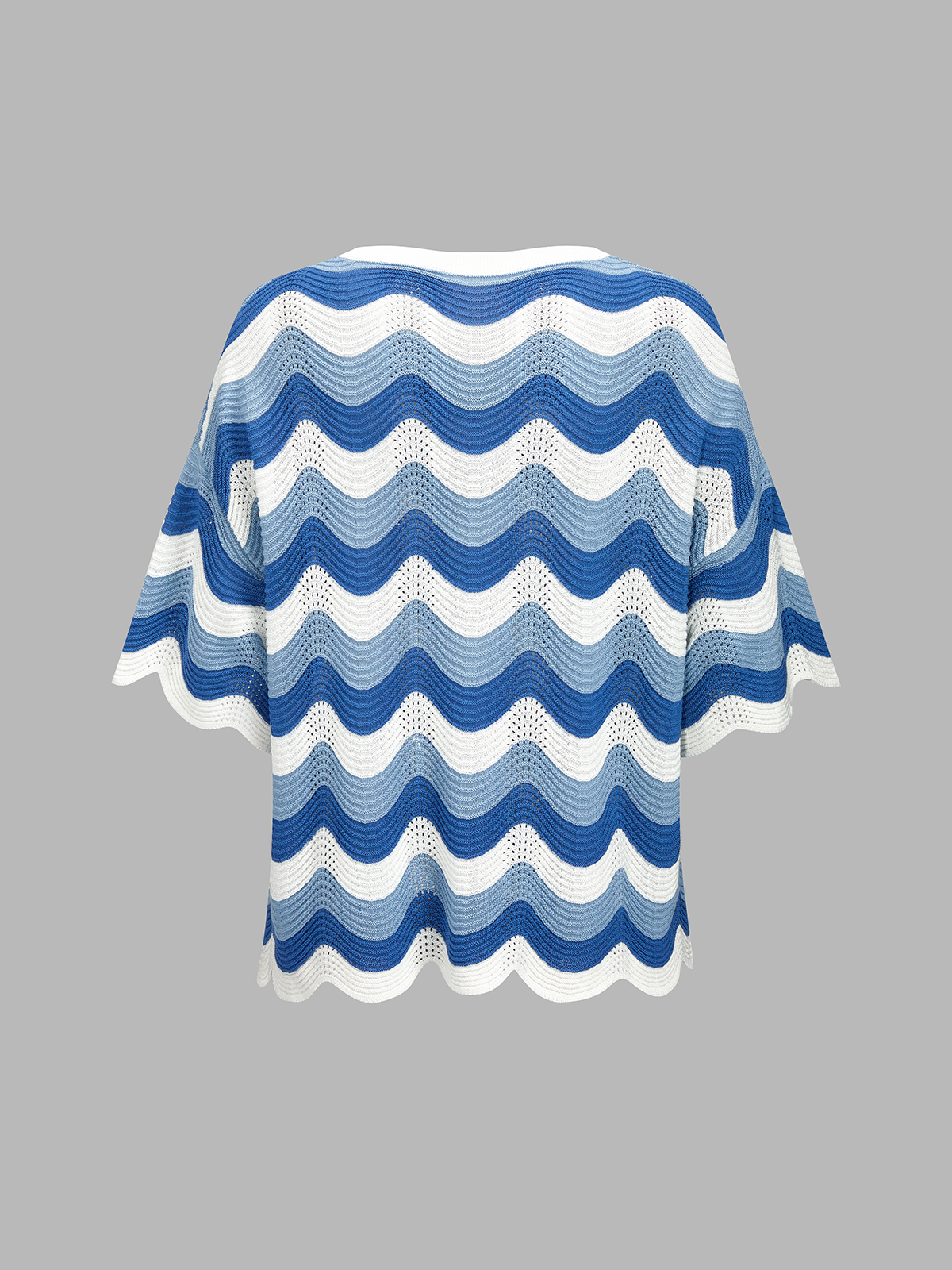 Wavy Knit Two Piece Shorts Set