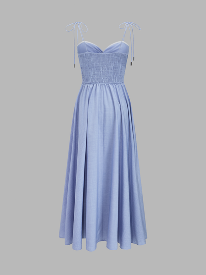 Cutout Tie Strap Maxi Dress