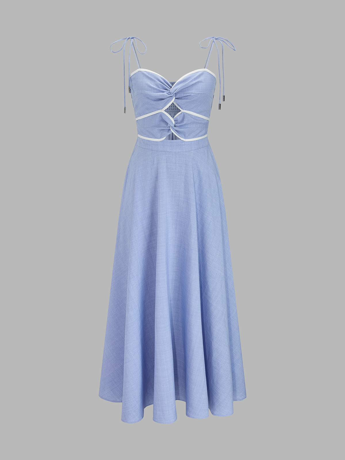 Cutout Tie Strap Maxi Dress