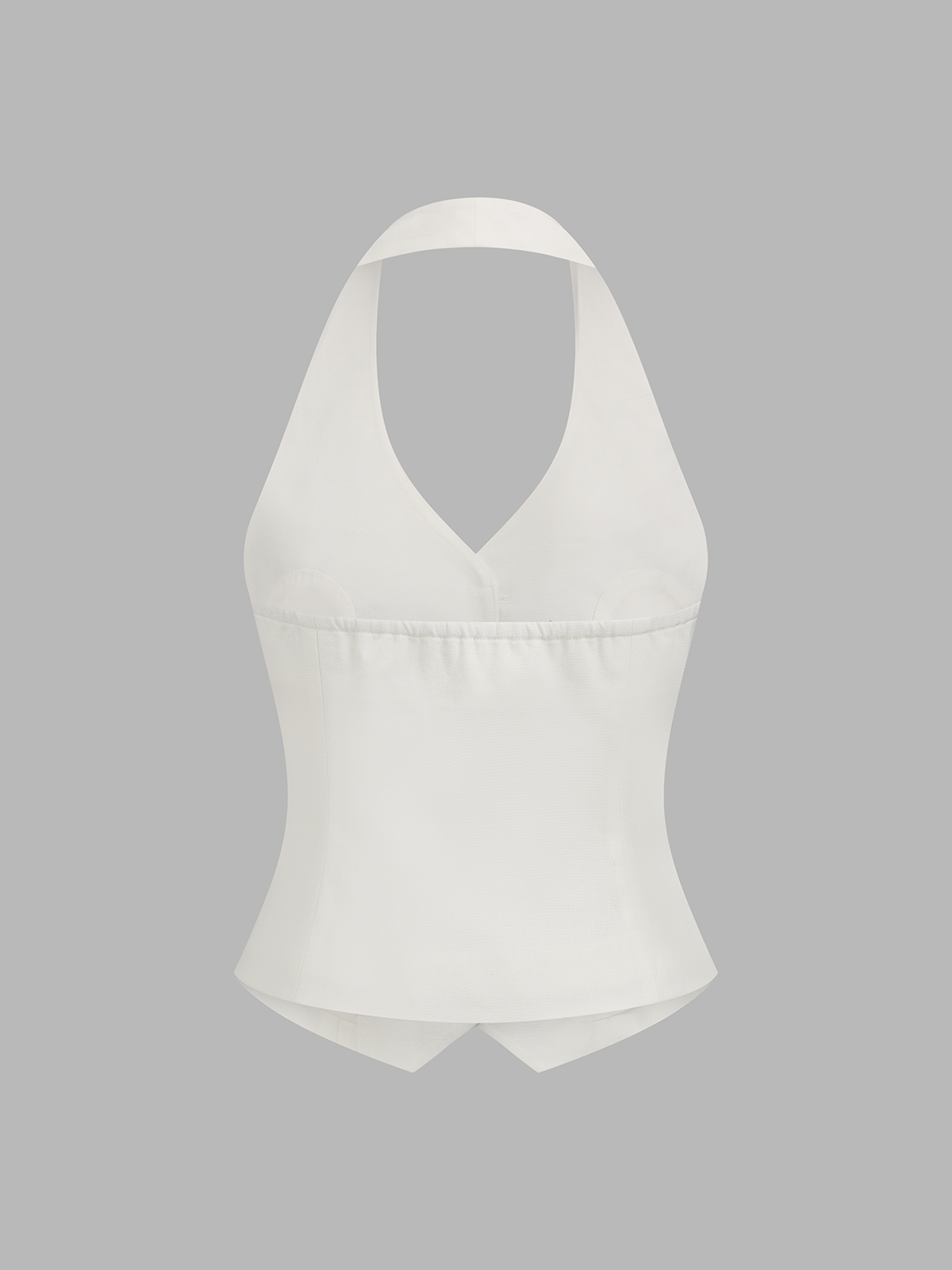 Embroidered Linen Blend Halter Top & Pants Set