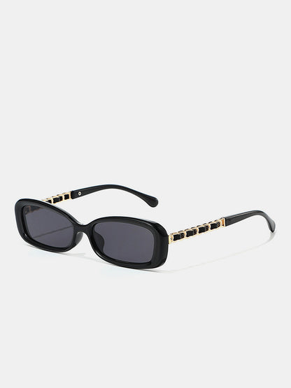 Chain Decor Rectangular Sunglasses