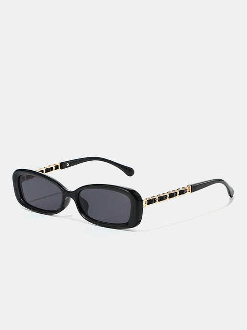 Chain Decor Rectangular Sunglasses
