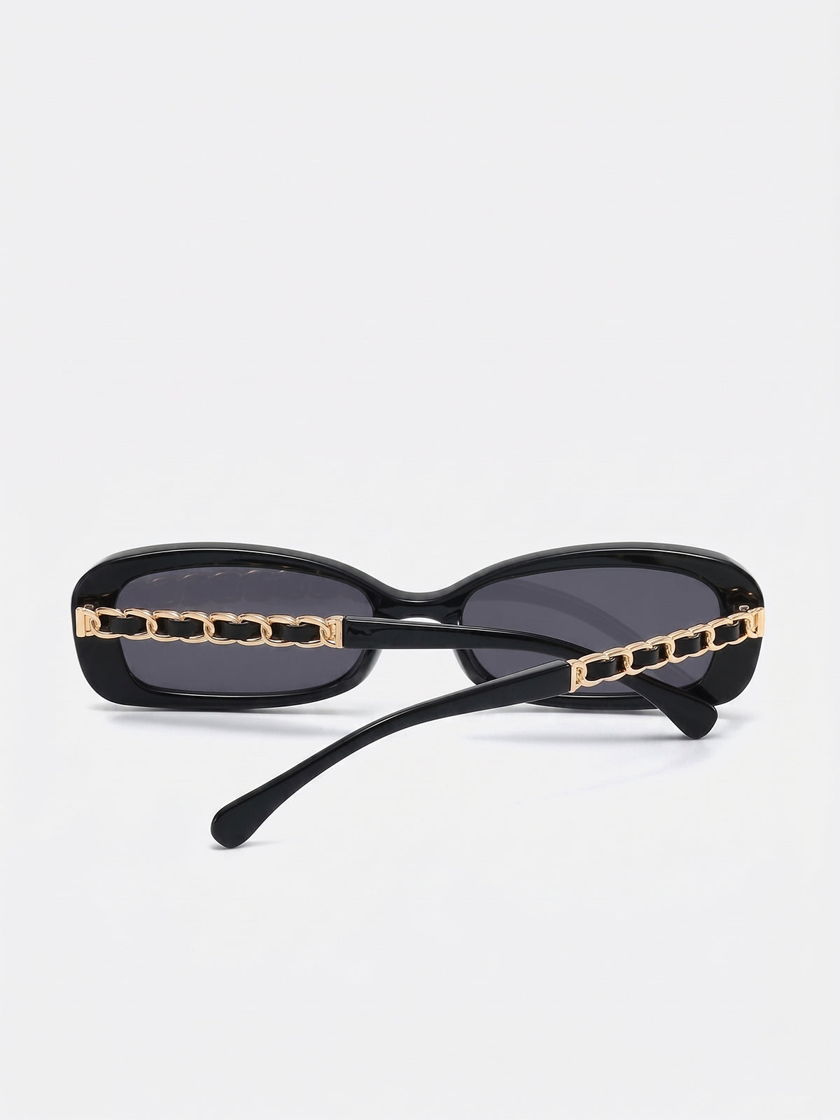 Chain Decor Rectangular Sunglasses