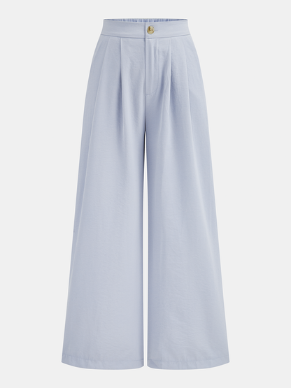 Tie-Waist Top & Wide-Leg Pants Set