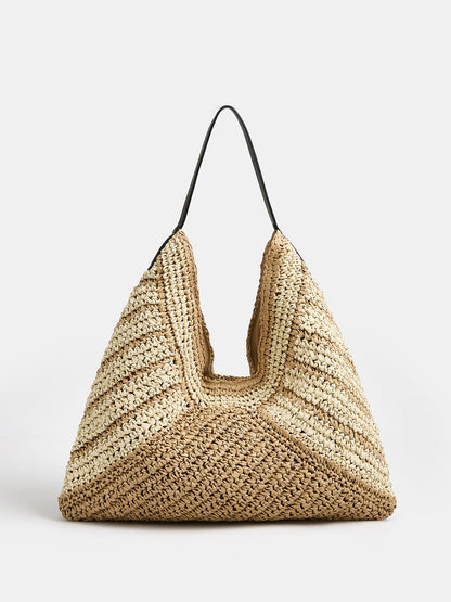 Straw Woven Large Shoulder Tote Bag