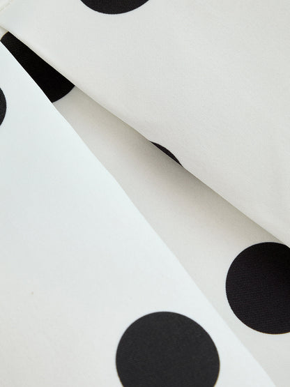 Sleeveless Polka Dot Belted Midi Dress