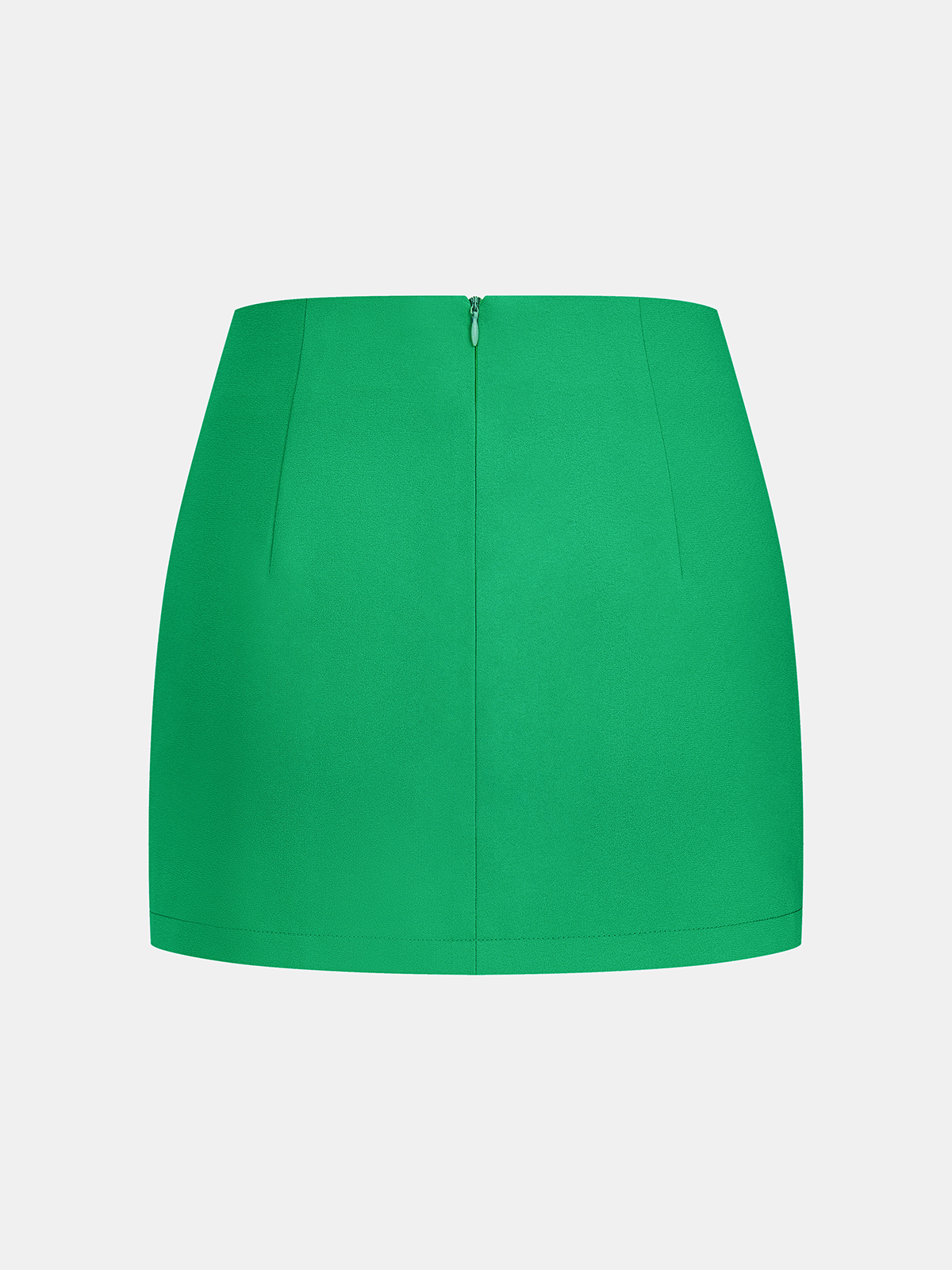 Draped Mock Neck Blouse & Tie-Waist Mini Skirt Set