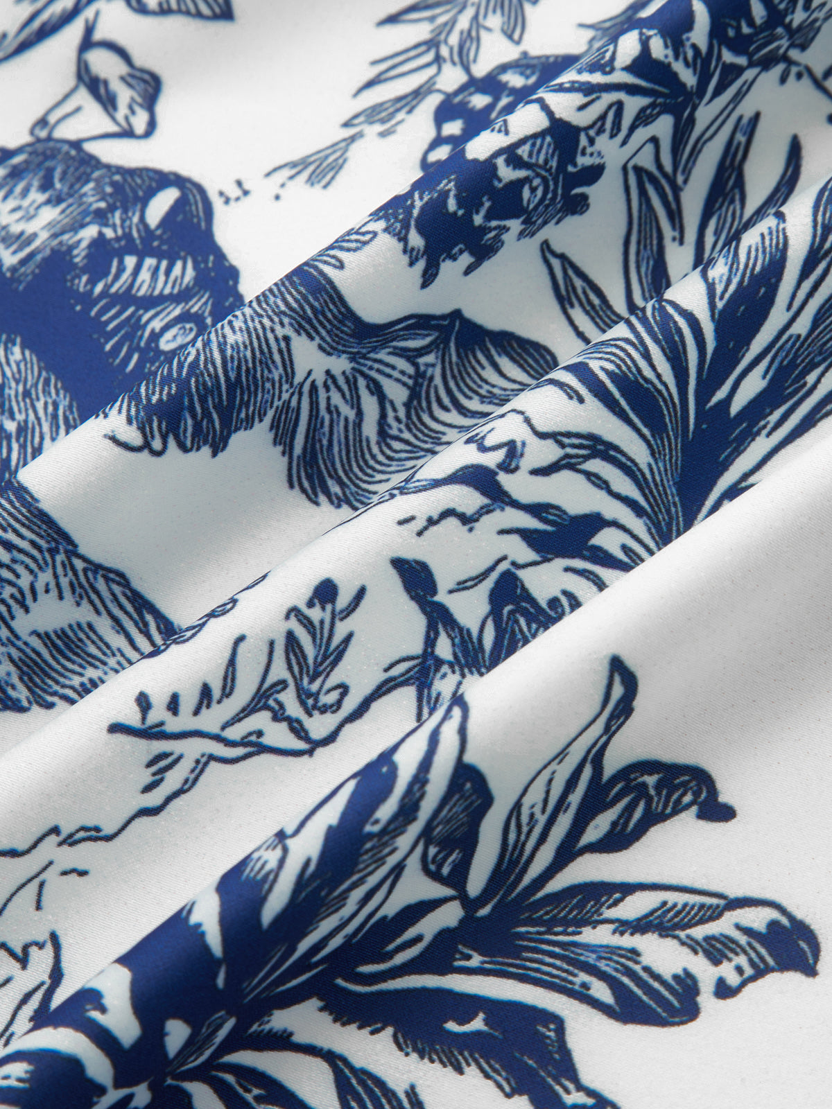 Porcelain Print Scarf Style Halter Blouse