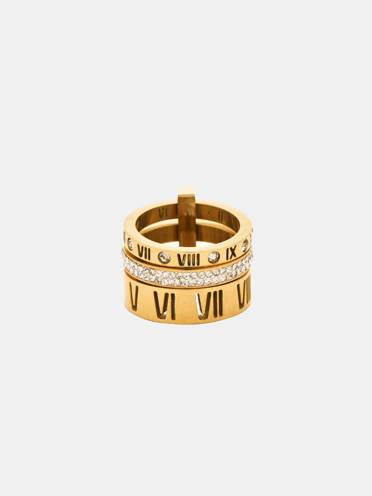 Roman Numeral Diamond Band Ring