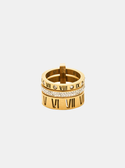Roman Numeral Diamond Band Ring