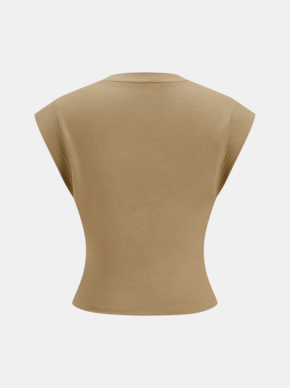 Twisted Cropped Sleeveless Tops