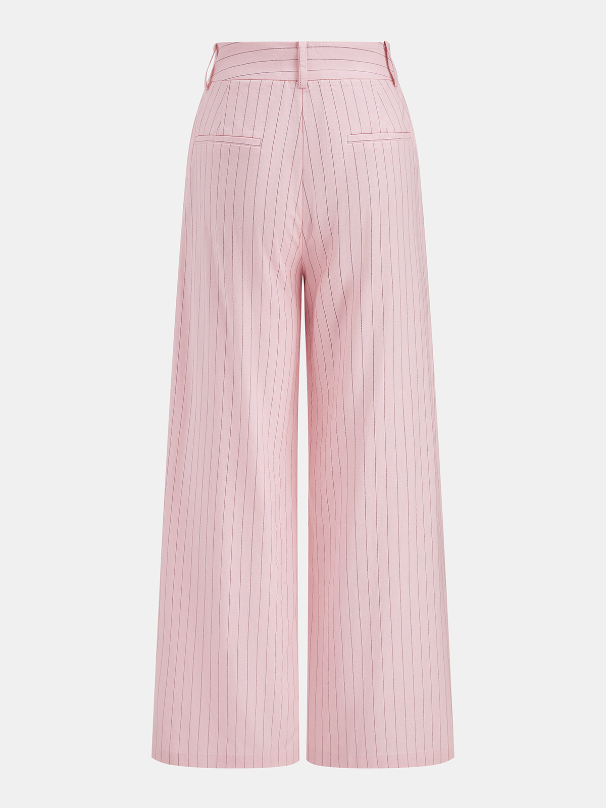 Pinstriped Cotton Linen Vest & Pants Set