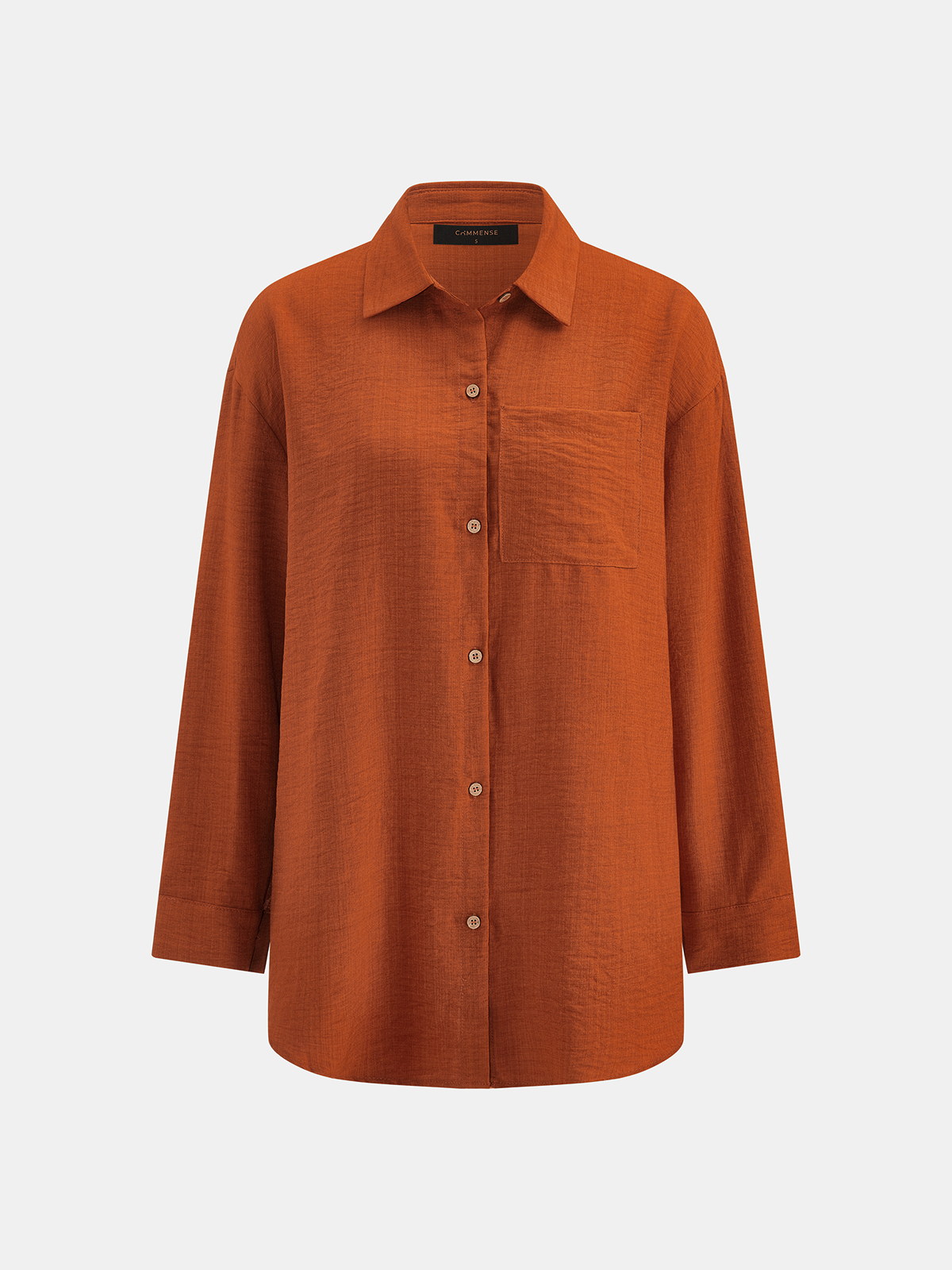 Cotton Linen Loose Shirt & Roll Cuff Shorts Set