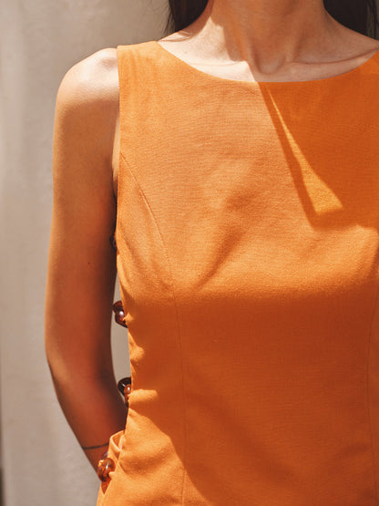Amber Bead Side Cutout Mini Dress