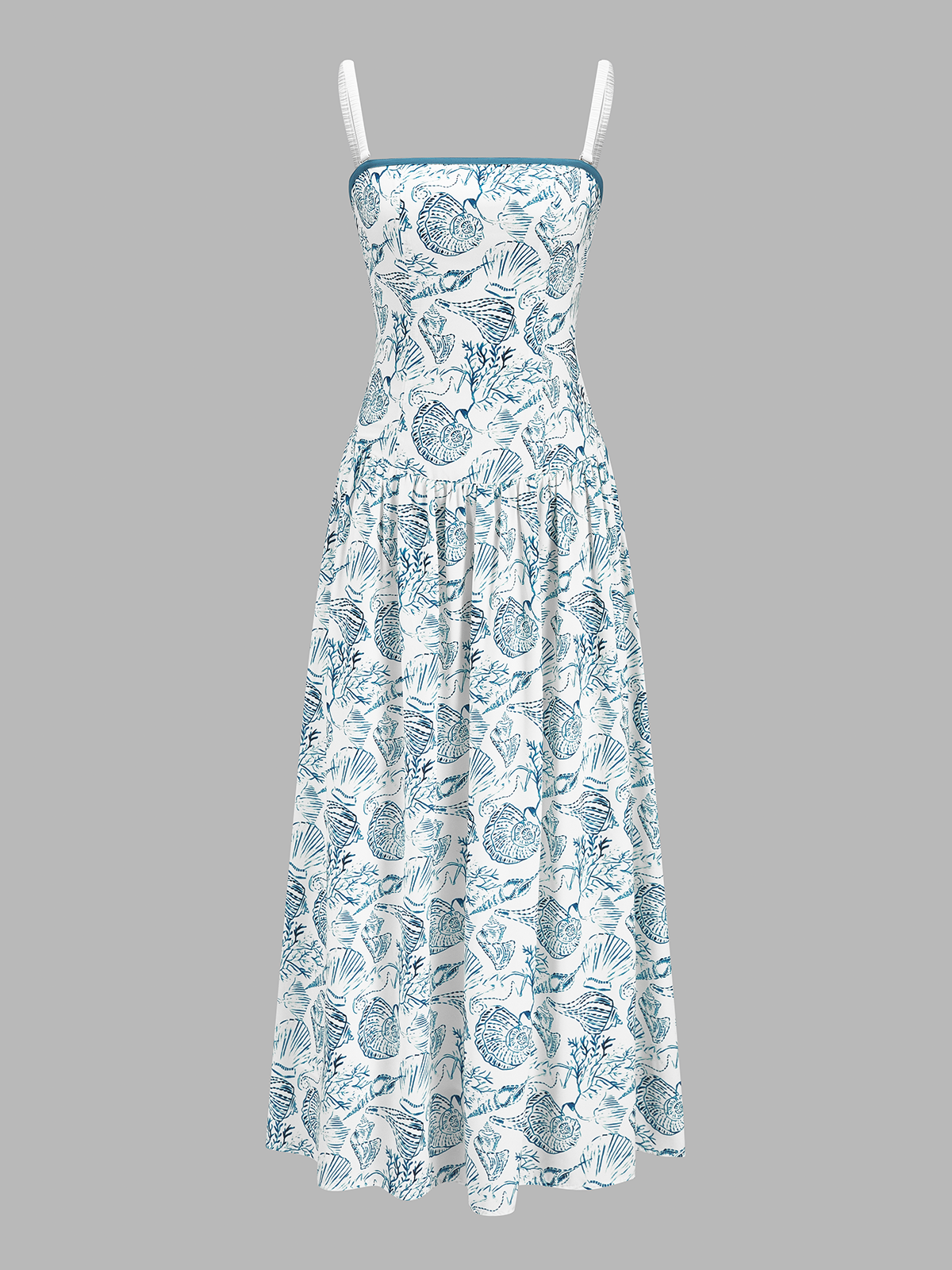 Seashell Print Cami Maxi Dress