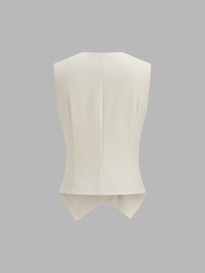 Sleeveless Asymmetrical Vest & Pants Set