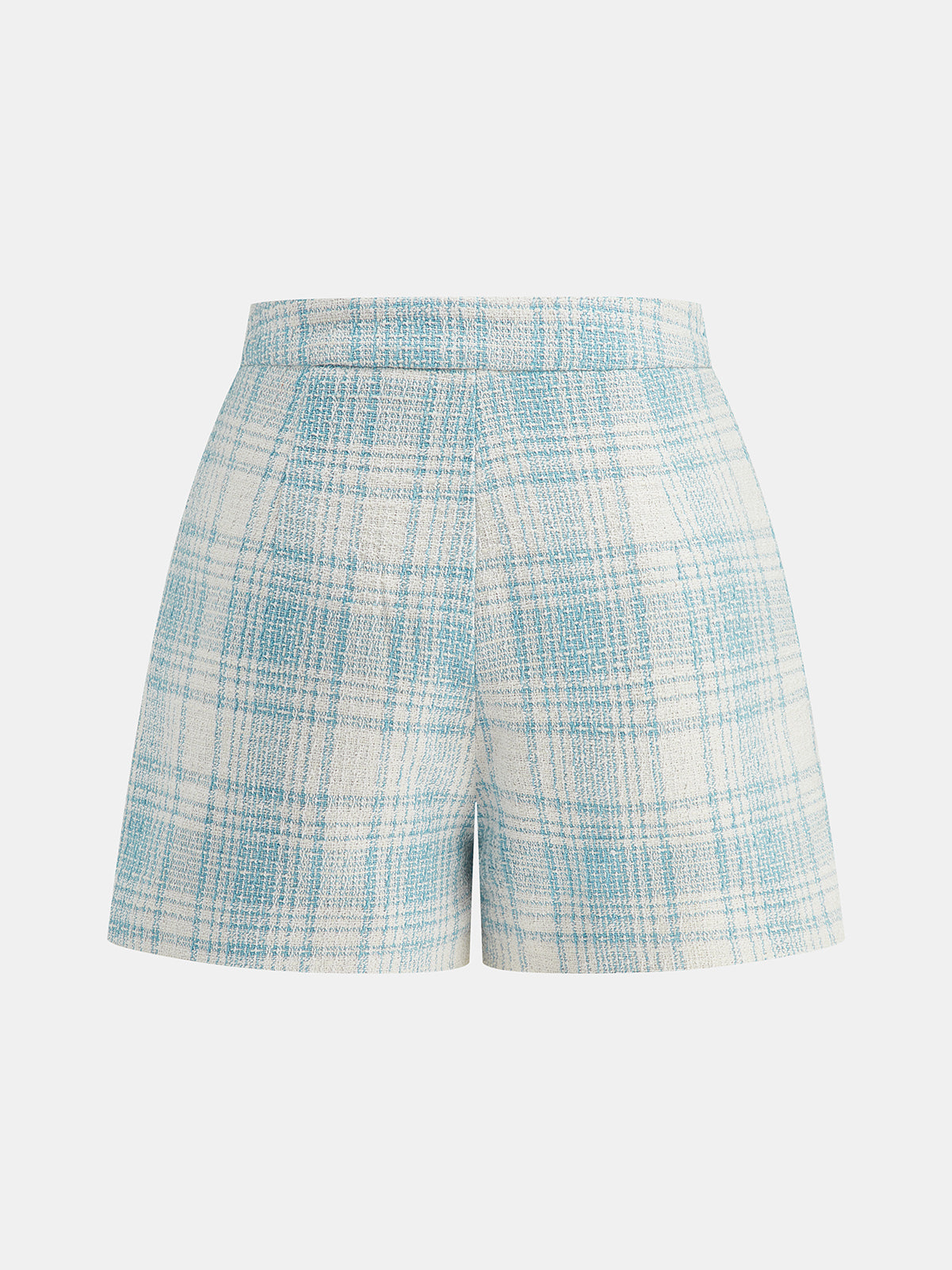 Plaid Tweed Two Piece Shorts Set