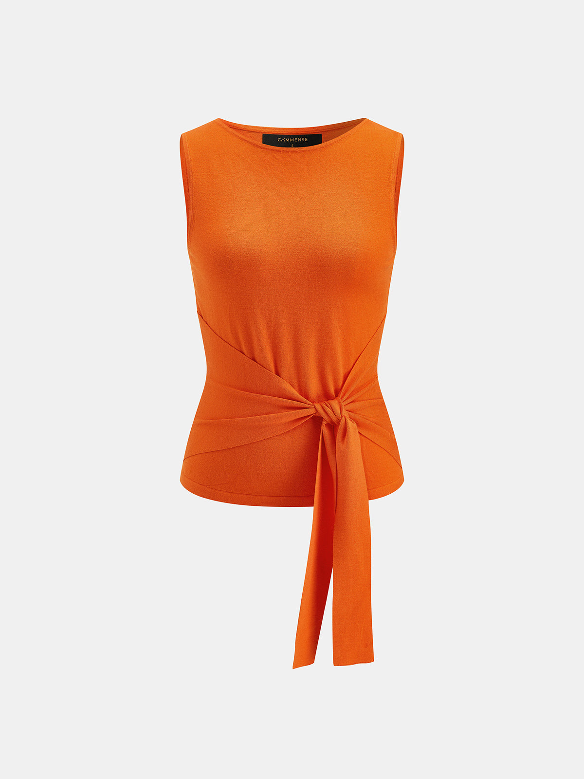 Tie Waist Sleeveless Knit Top