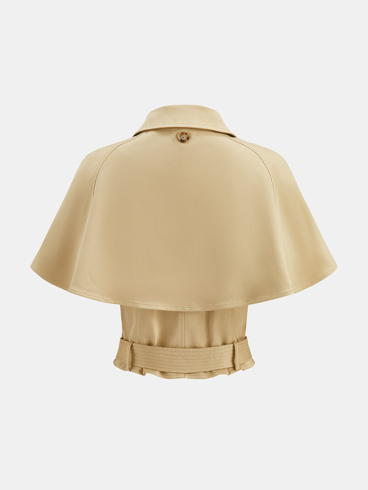 Cape Overlay Belted Trench Top