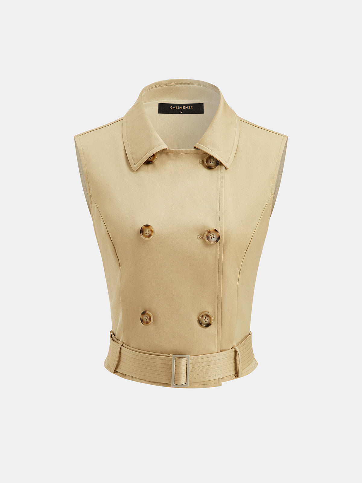 Cape Overlay Belted Trench Top