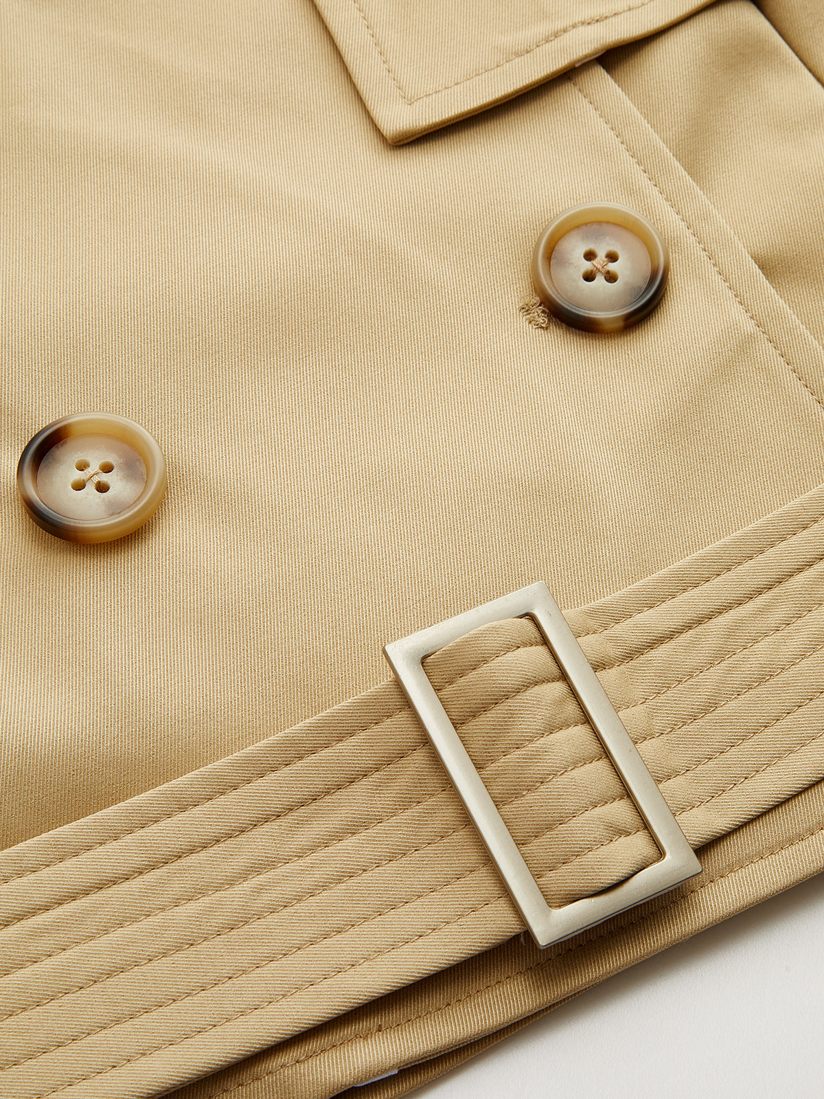 Cape Overlay Belted Trench Top
