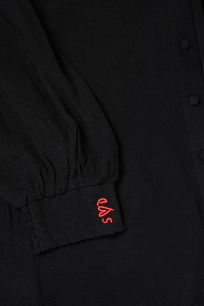 Black Collared Blouse