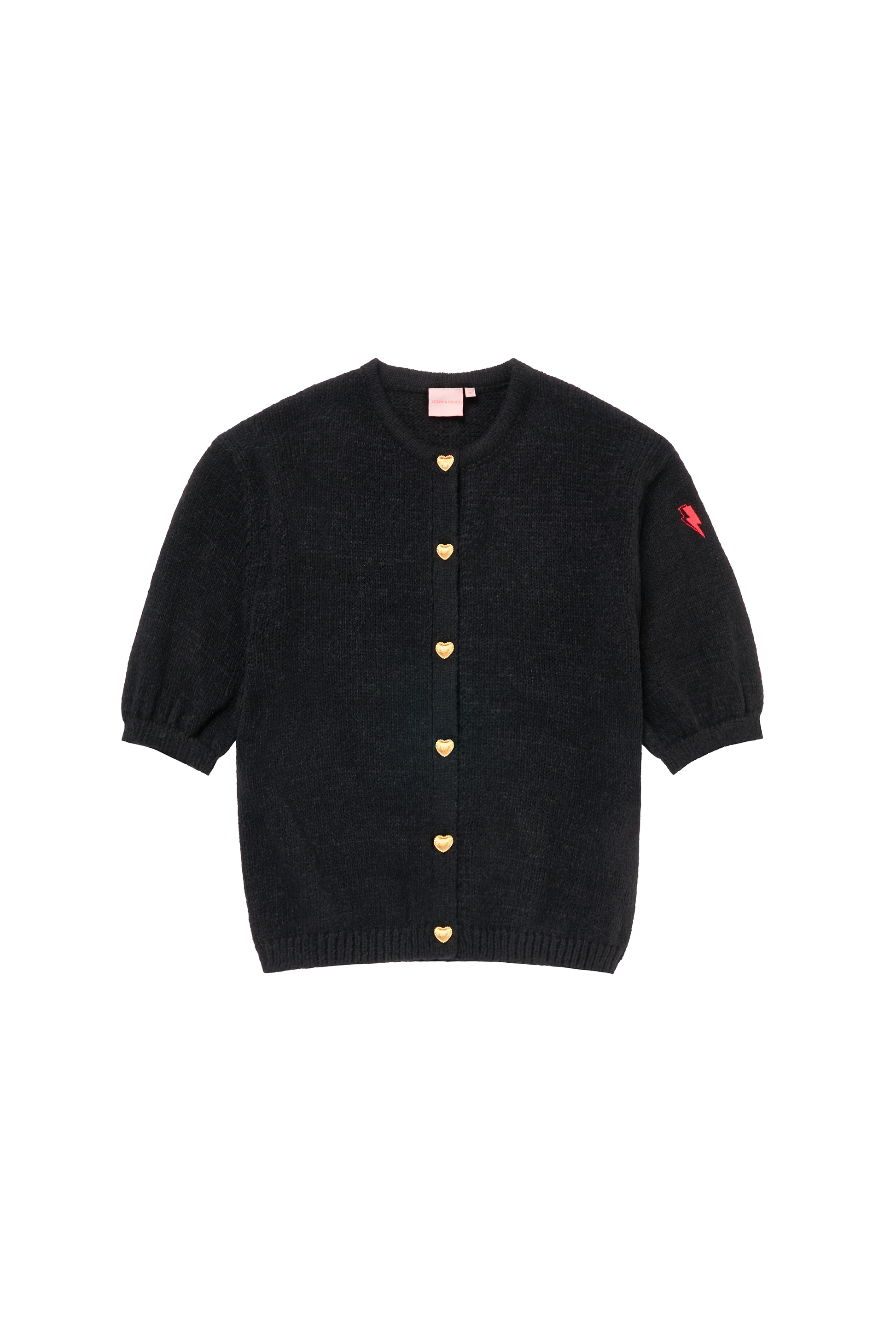 Black Short Sleeve Cardigan