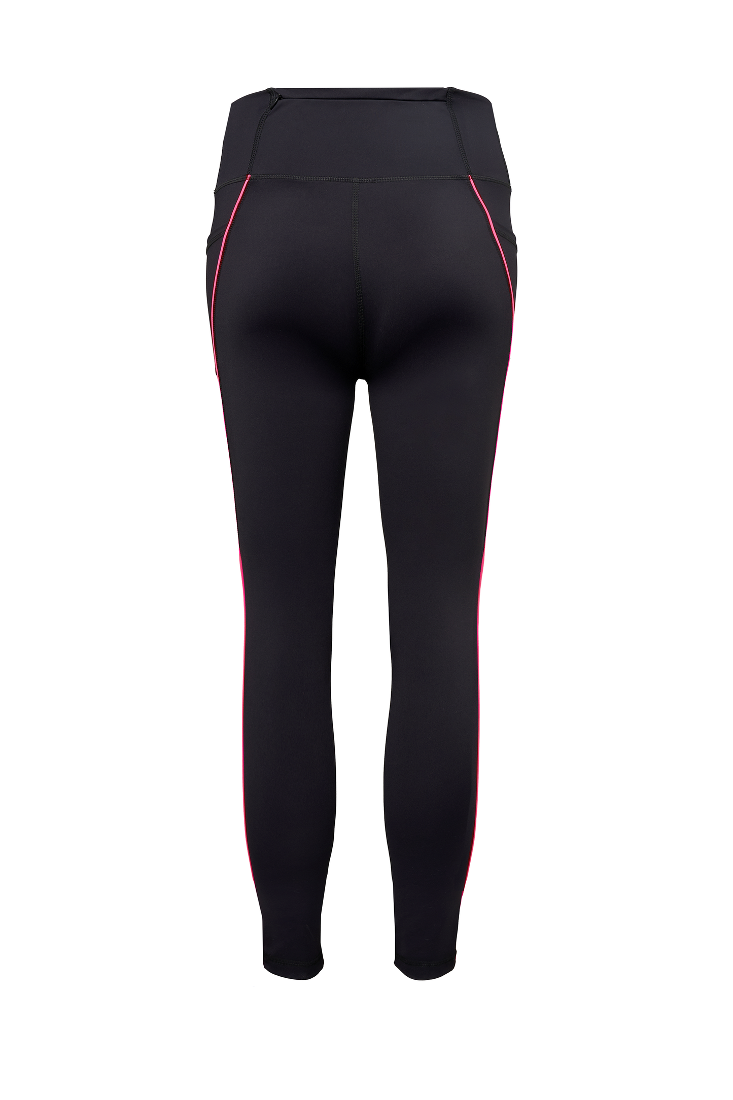 Black with Neon Piping Full Length Active Leggings