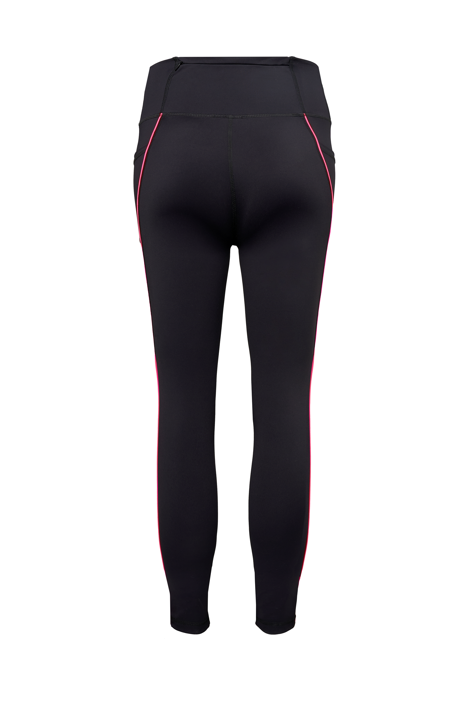 Black with Neon Piping Full Length Active Leggings