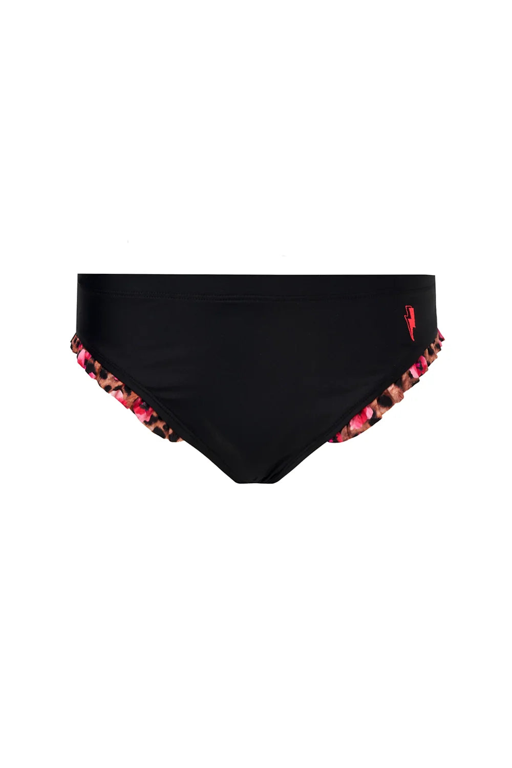 Black with Paradise Cheetah Frill Tankini Bottoms